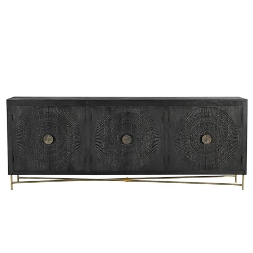 6-Door Carved Wood Sideboard
