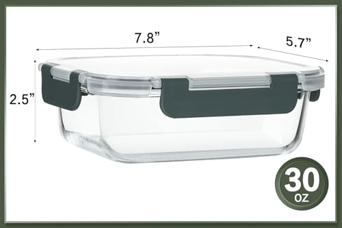 10-Pack Glass Meal Prep Containers
