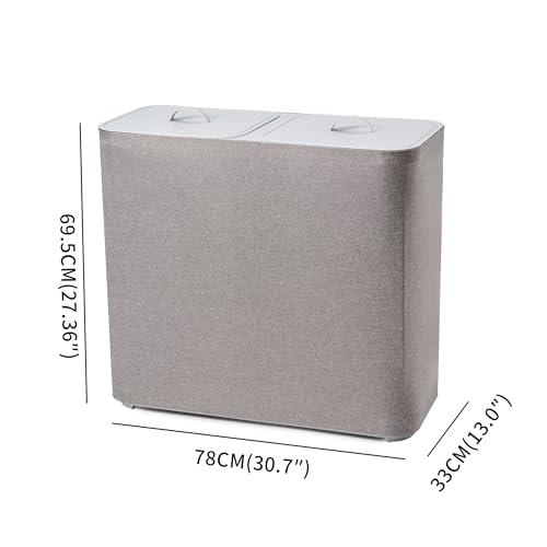 150L Dual-Compartment Laundry Hamper