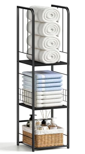 Freestanding Metal Towel Rack