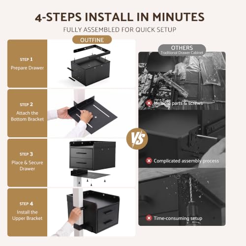 Clamp-On Standing Desk Drawer