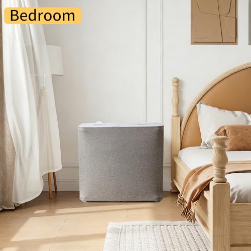 150L Dual-Compartment Laundry Hamper
