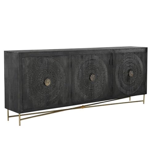 6-Door Carved Wood Sideboard