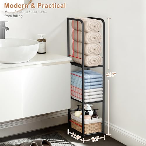 Freestanding Metal Towel Rack