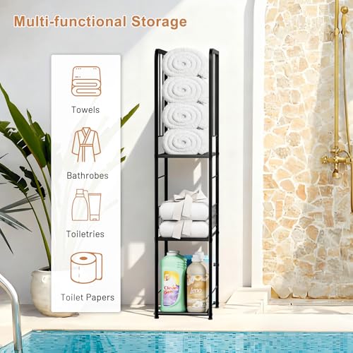 Freestanding Metal Towel Rack