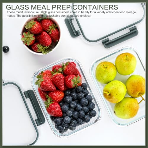 10-Pack Glass Meal Prep Containers