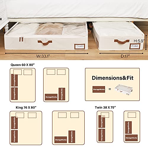 Foldable Fabric Underbed Storage Bins