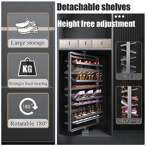 Rotating Enclosed Shoe Cabinet