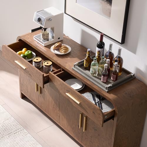 59-Inch Curved Sideboard Cabinet
