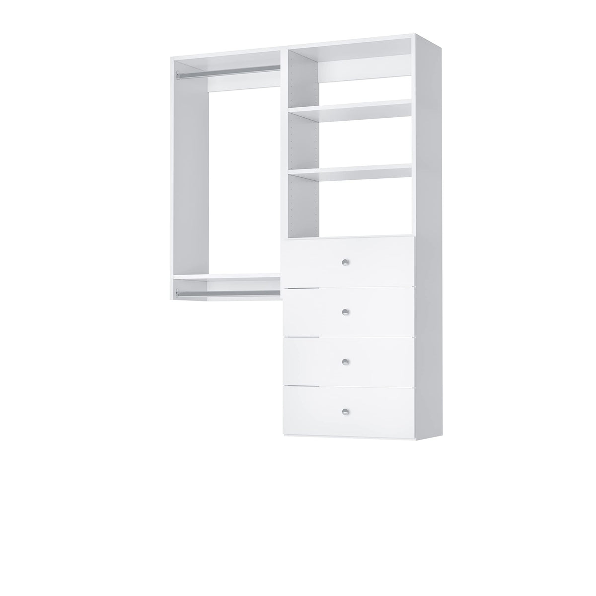 Adjustable Closet Organizer with Drawers