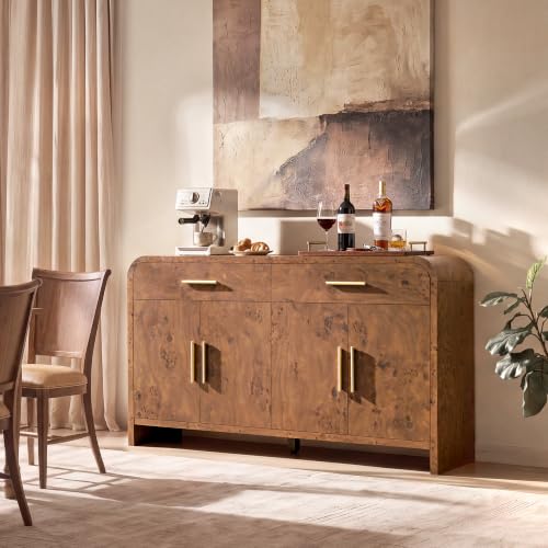 59-Inch Curved Sideboard Cabinet