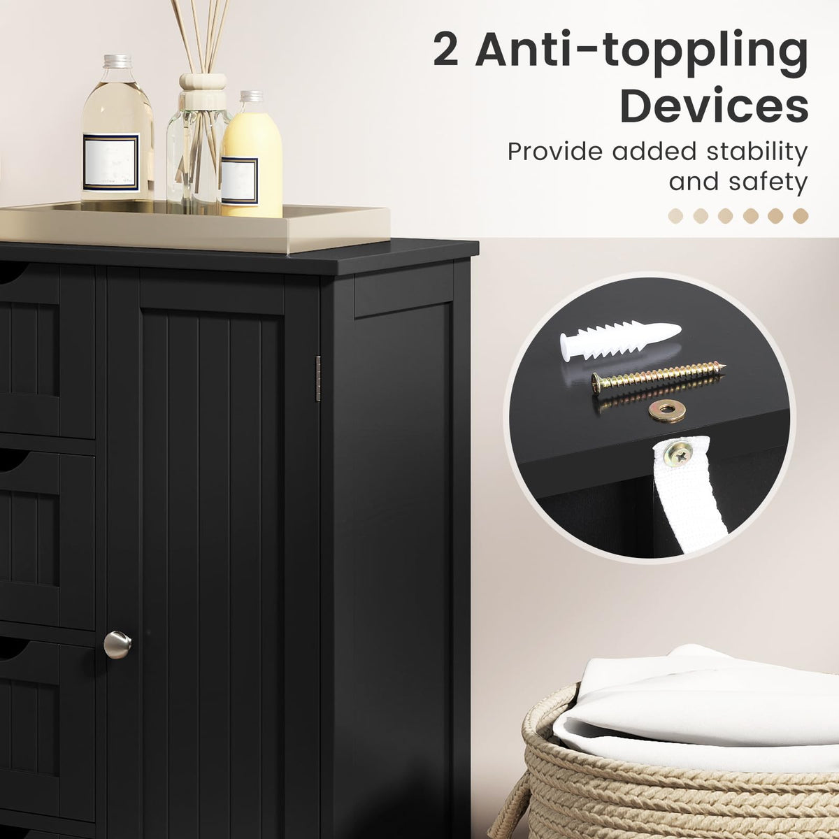 Bathroom Floor Storage Cabinet