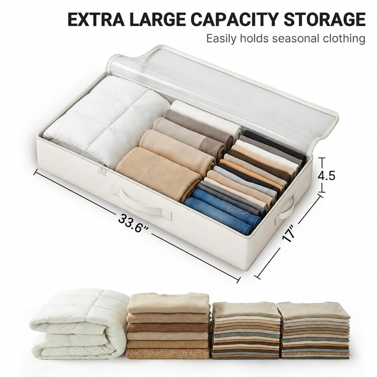 2-Pack Reinforced Underbed Storage Bins