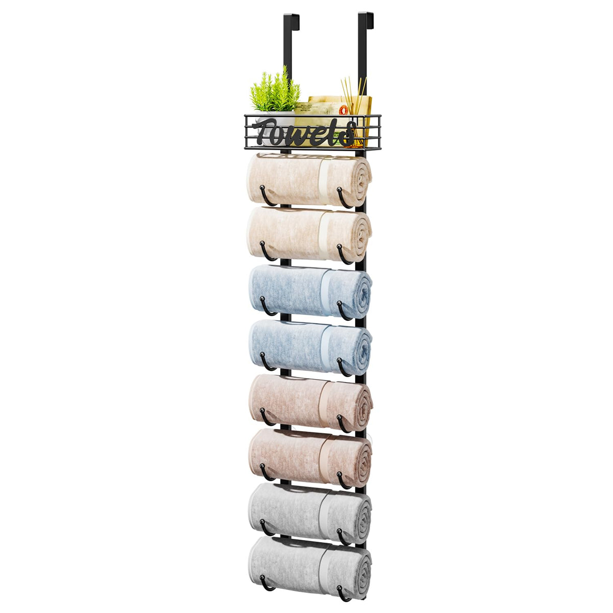 Over-Door Rolled Towel Rack