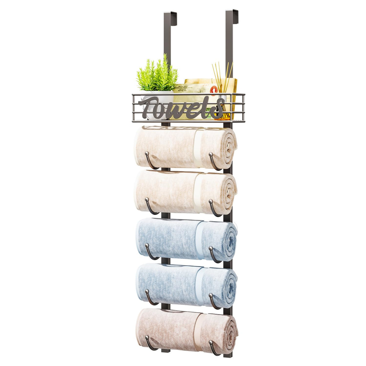 Over-Door Rolled Towel Rack