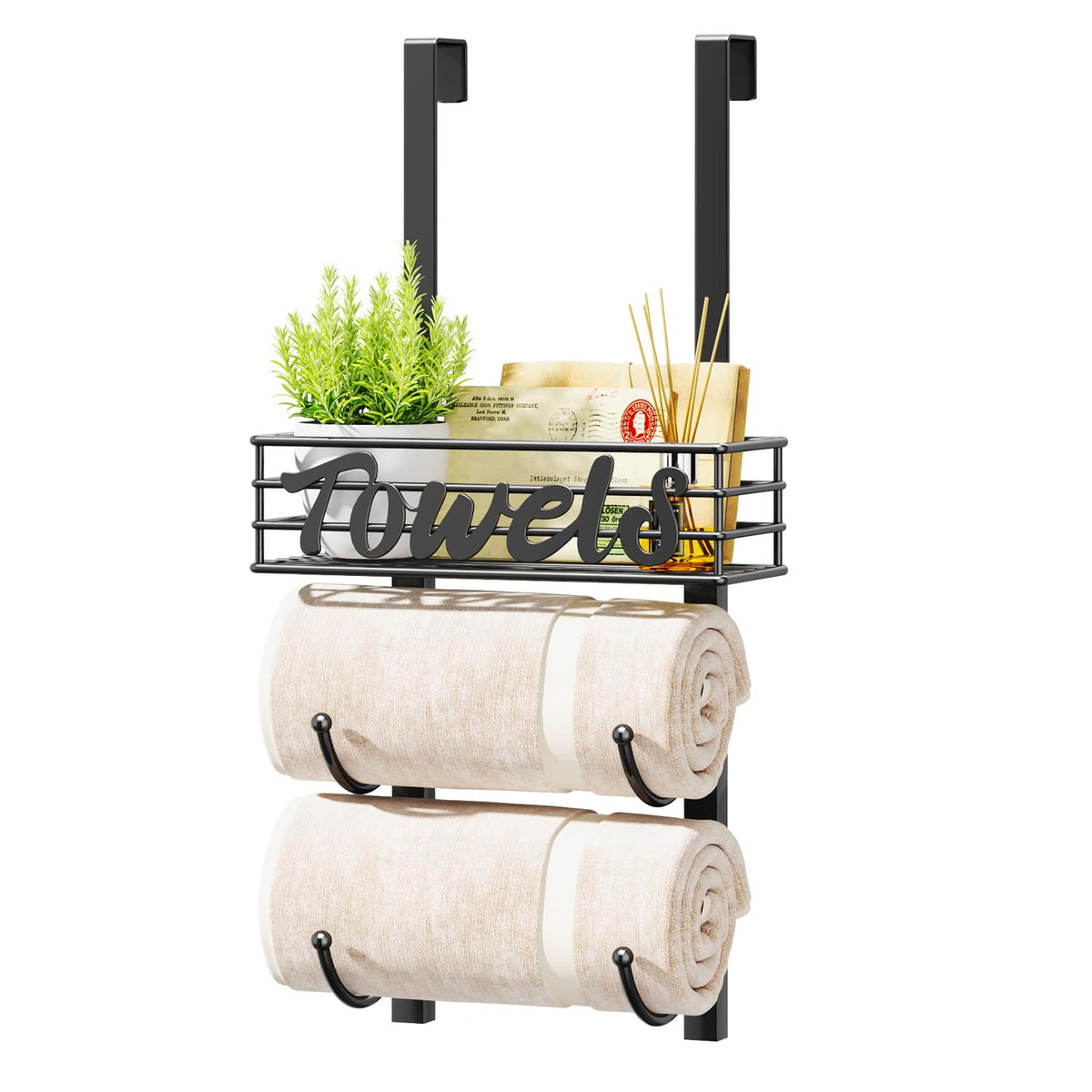 Over-Door Rolled Towel Rack