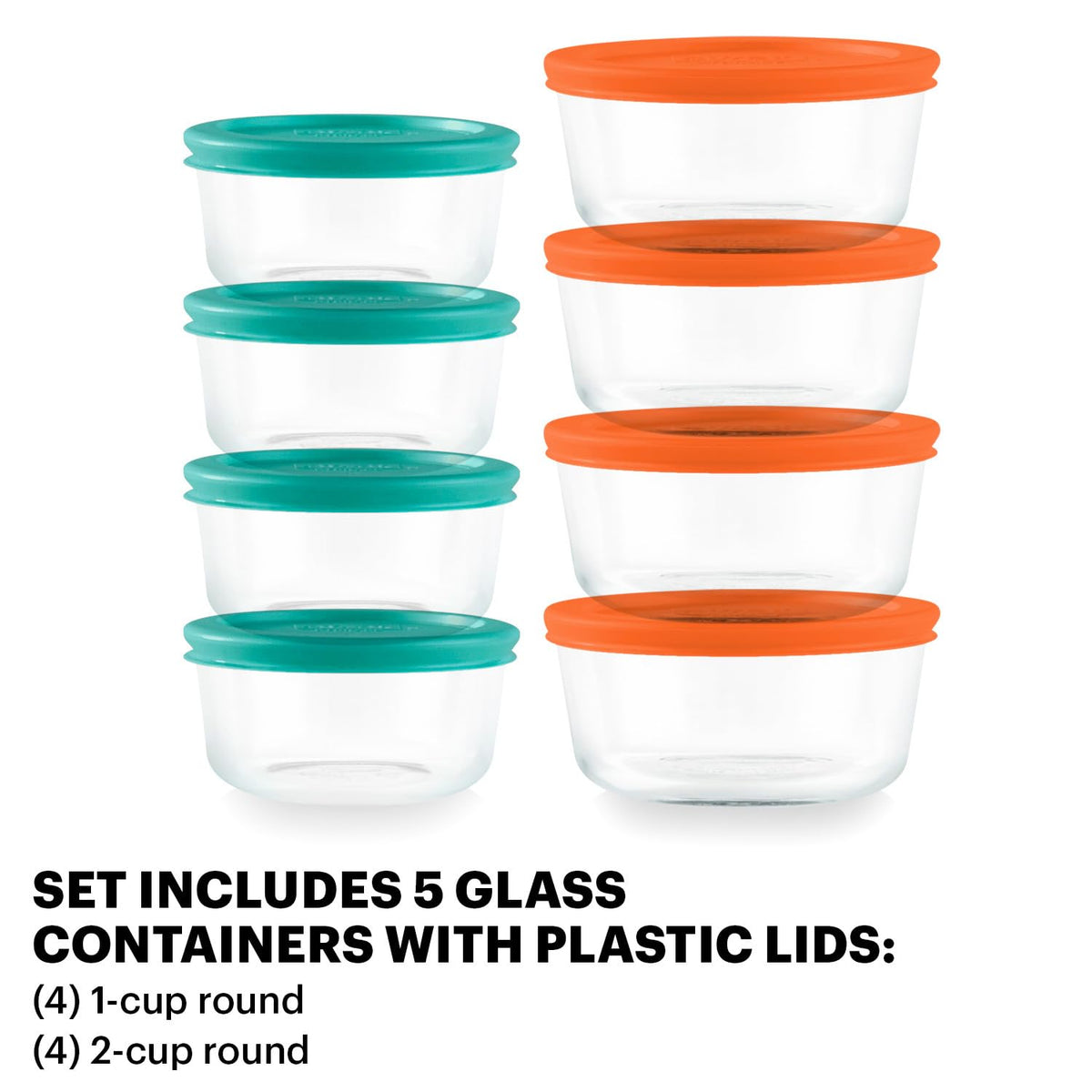 Glass Food Storage Container Set