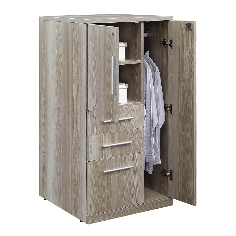 Locking Wardrobe Cabinet with Drawers