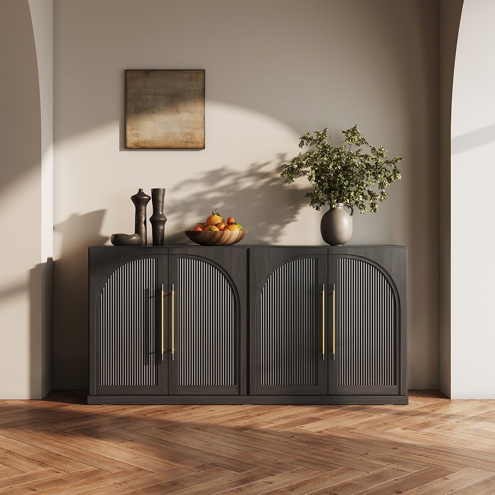 65-Inch Fluted Buffet Cabinet