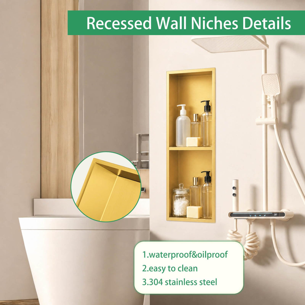 Stainless Steel Shower Niche
