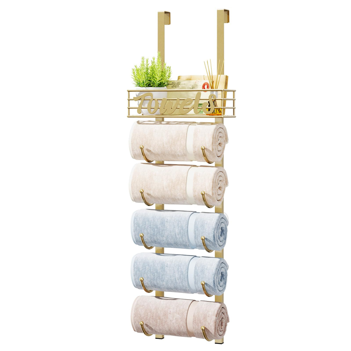 Over-Door Rolled Towel Rack