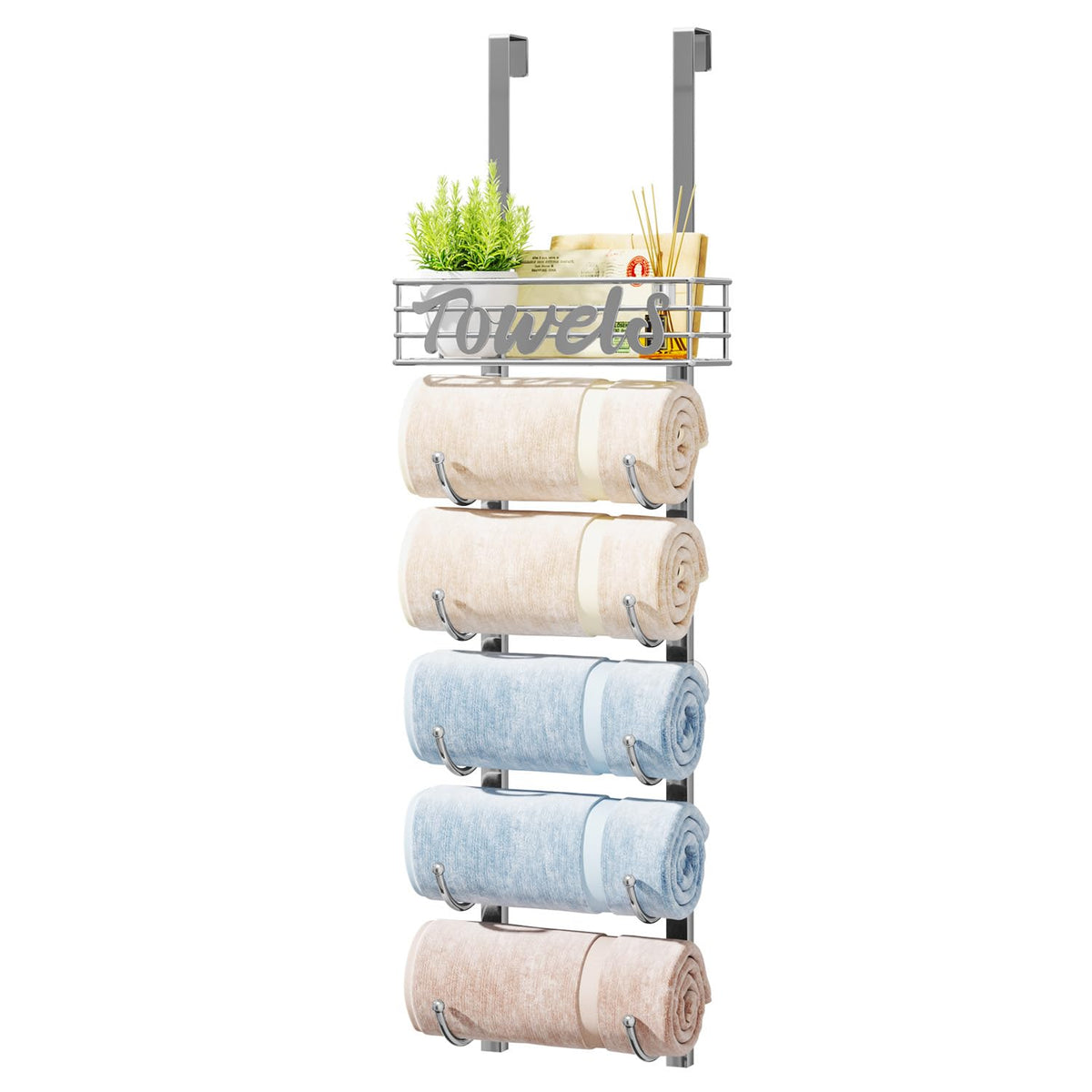 Over-Door Rolled Towel Rack