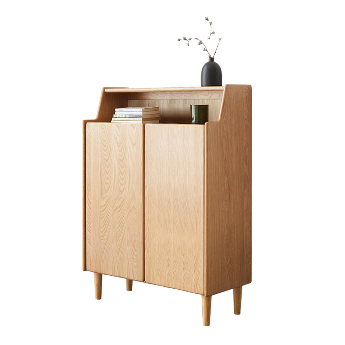 Solid Wood Adjustable Shoe Cabinet