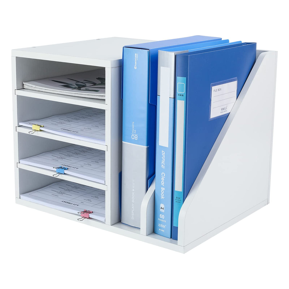 6-Compartment Desktop File Sorter