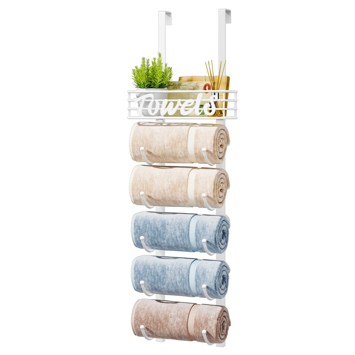 Over-Door Rolled Towel Rack