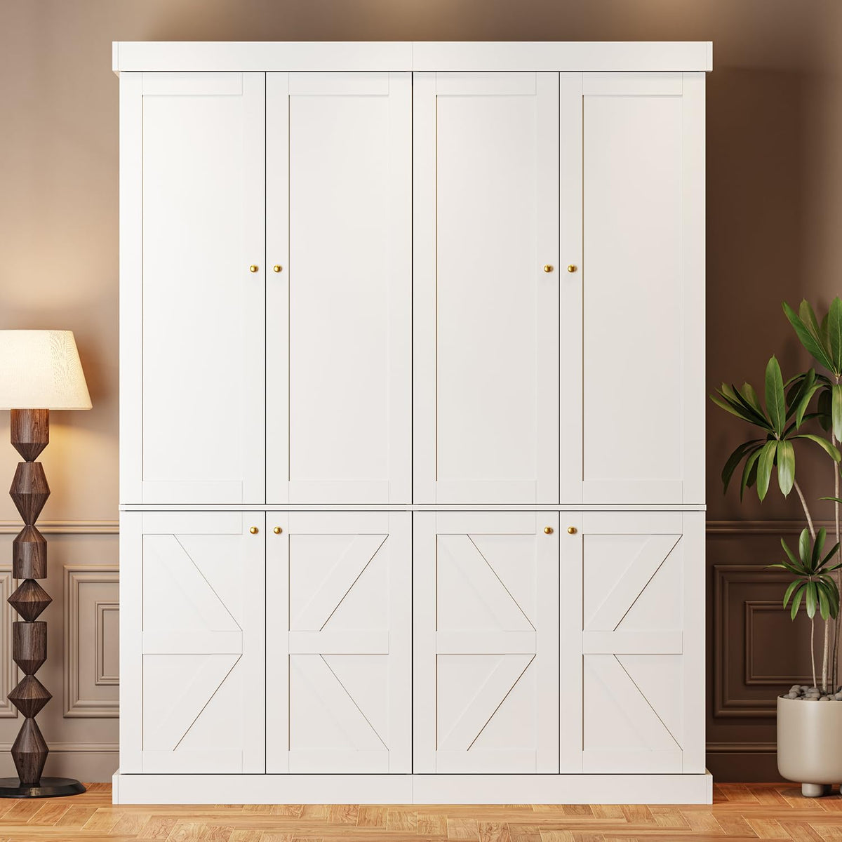 70.8-Inch Glass-Door Bookcase
