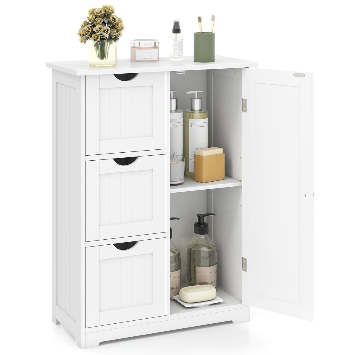 Bathroom Floor Storage Cabinet