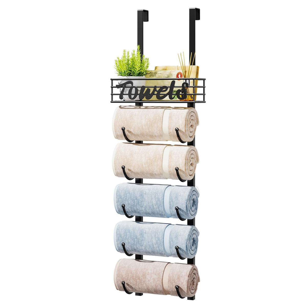 Over-Door Rolled Towel Rack
