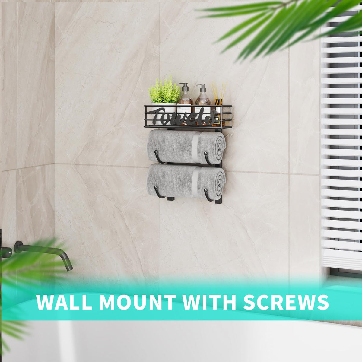 Over-Door Rolled Towel Rack