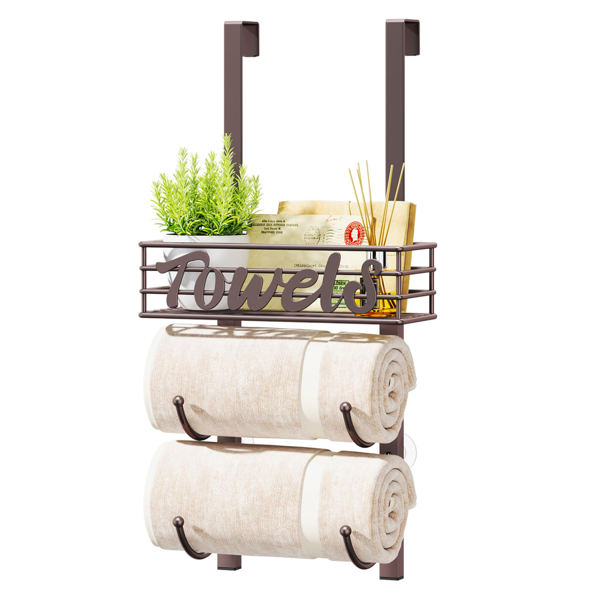 Over-Door Rolled Towel Rack