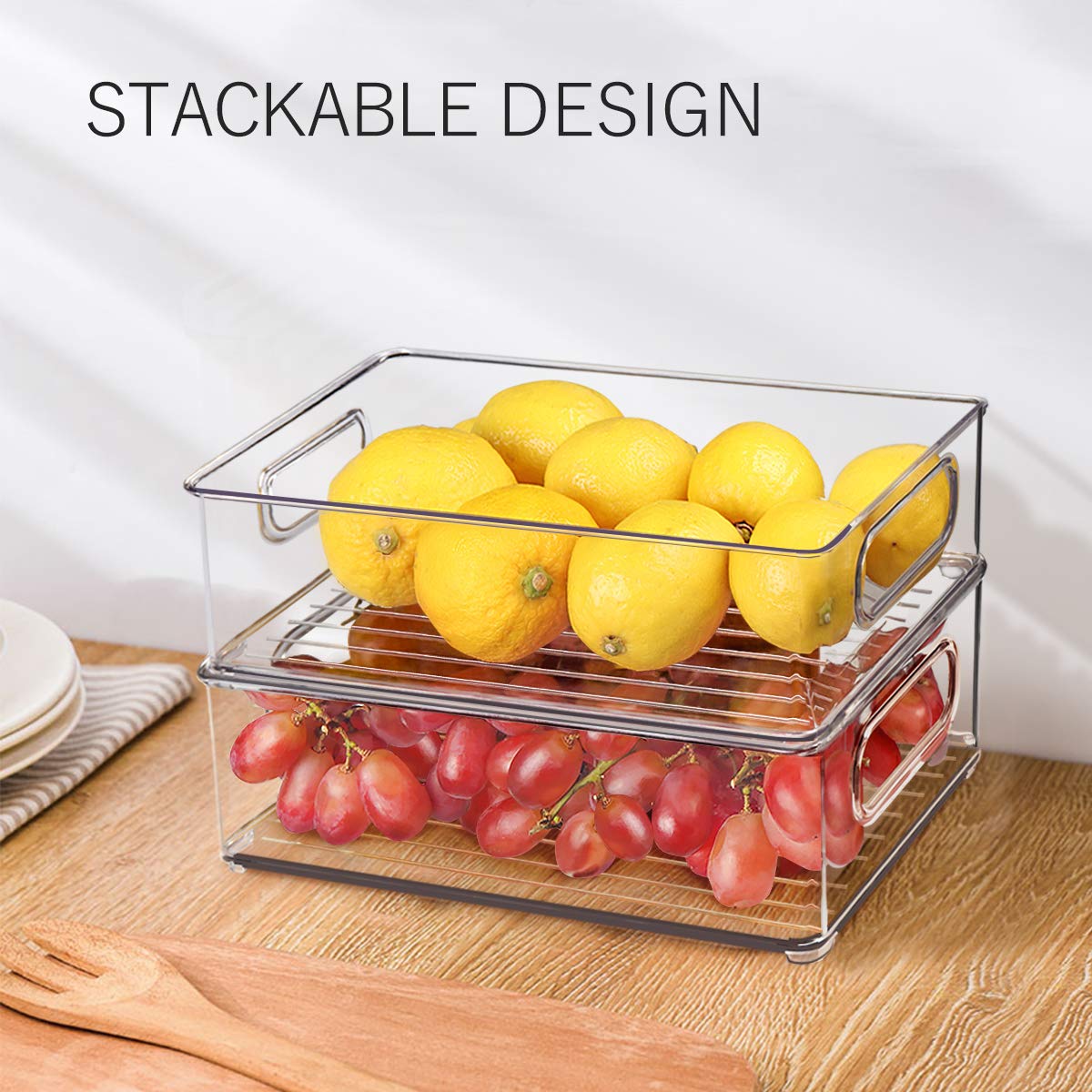6-Pack Refrigerator Organizer Bins