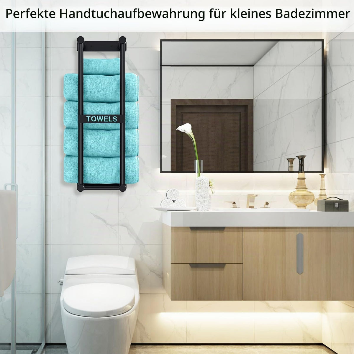 Wall-Mounted Rolled Towel Rack