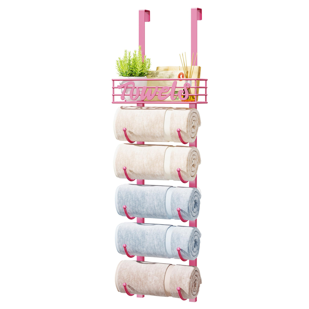 Over-Door Rolled Towel Rack
