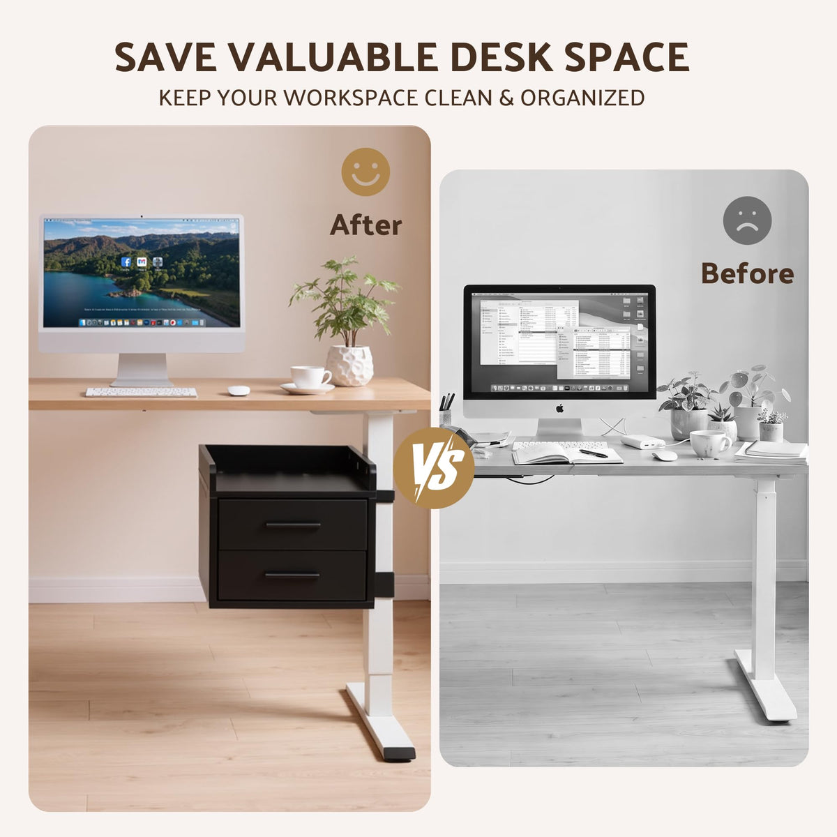 Clamp-On Standing Desk Drawer
