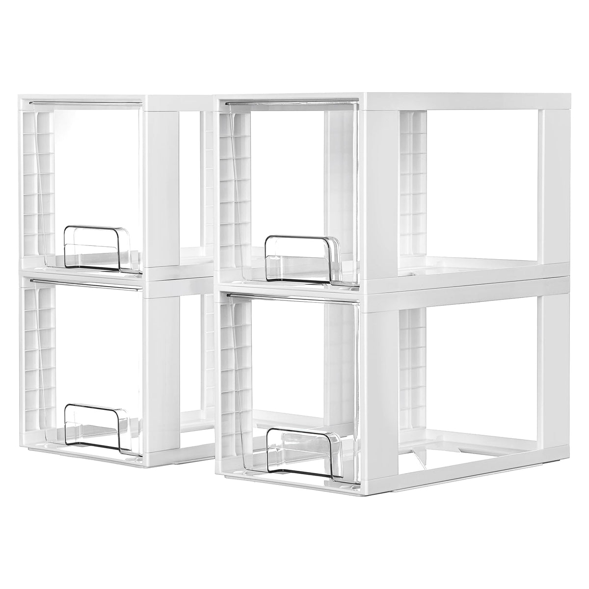 Vtopmart Large Clear Stackable Plastic Storage Drawers for Pantry，Closet