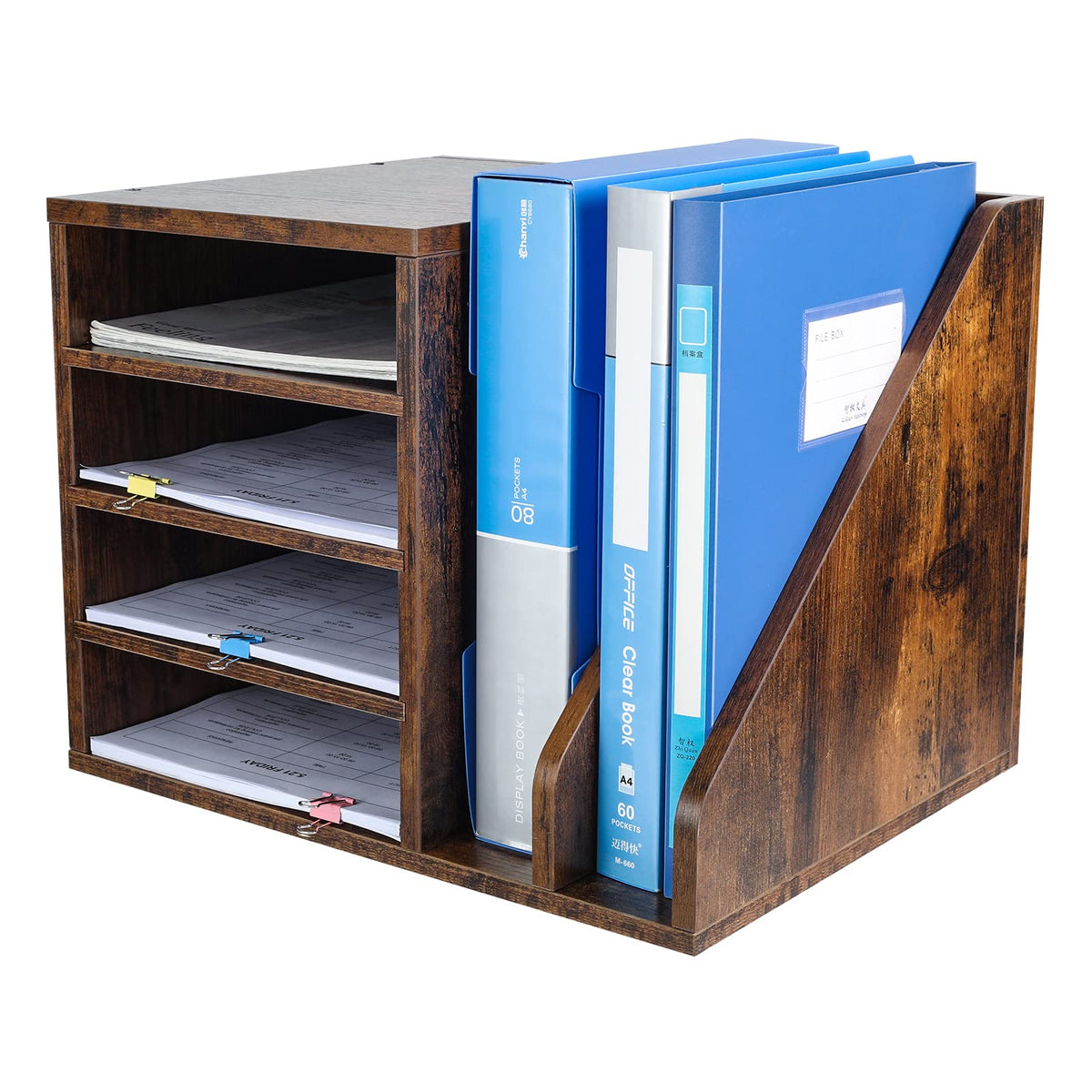 6-Compartment Desktop File Sorter