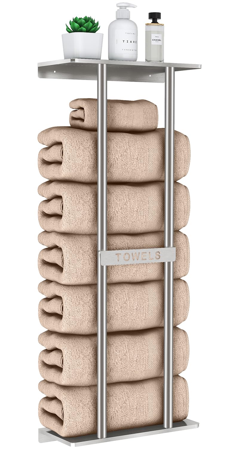 Wall-Mounted Rolled Towel Rack