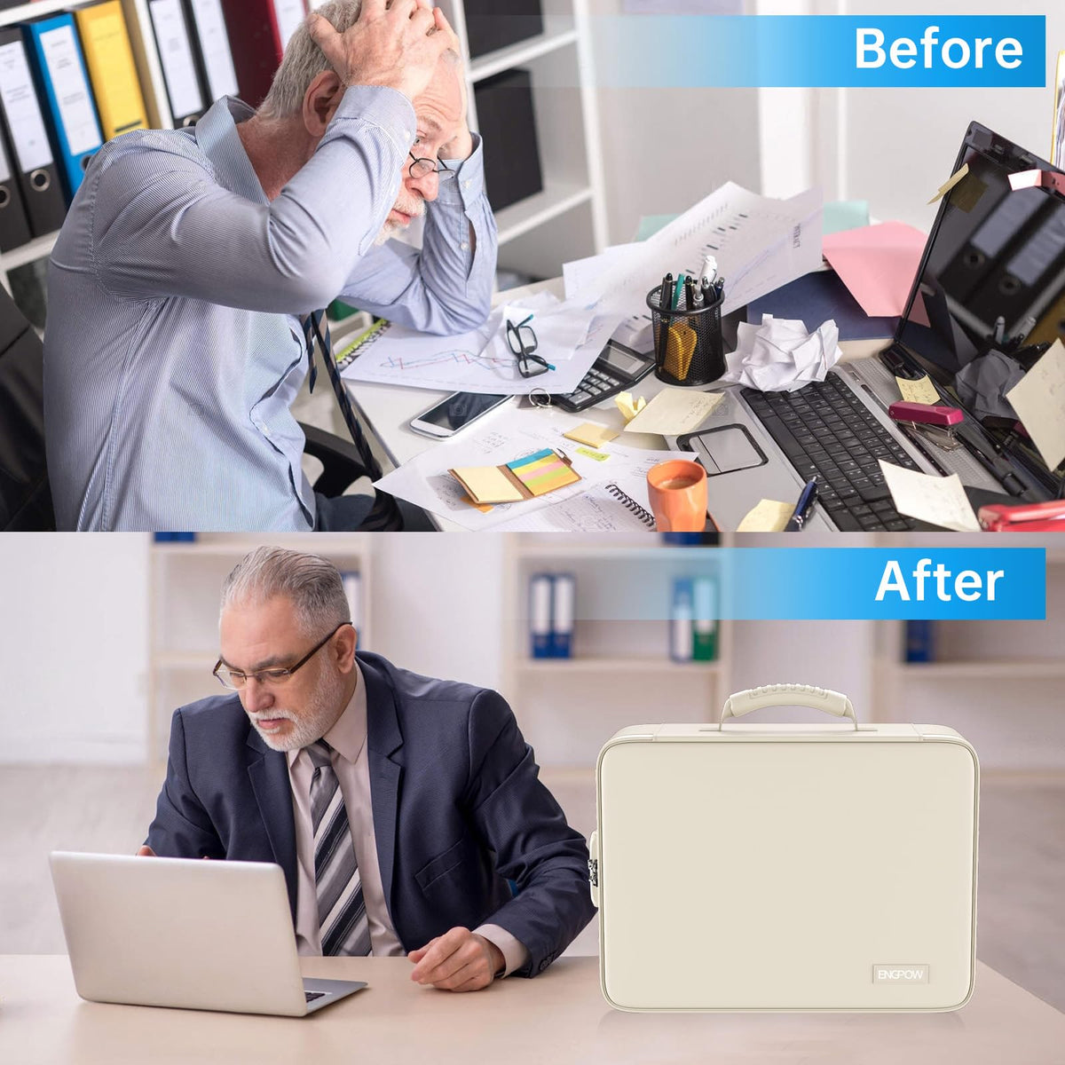 Fire-Resistant Accordion File Bag