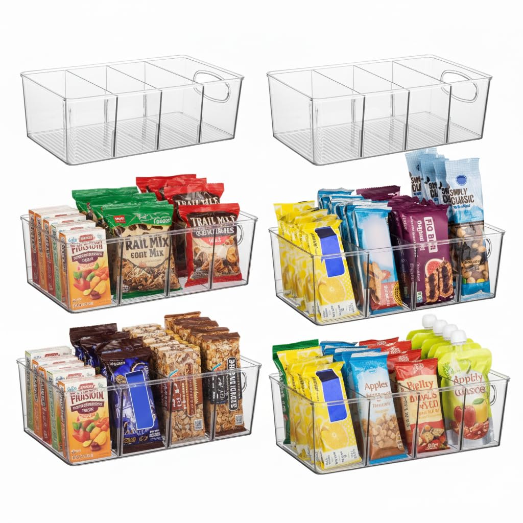Divided Refrigerator Storage Bins
