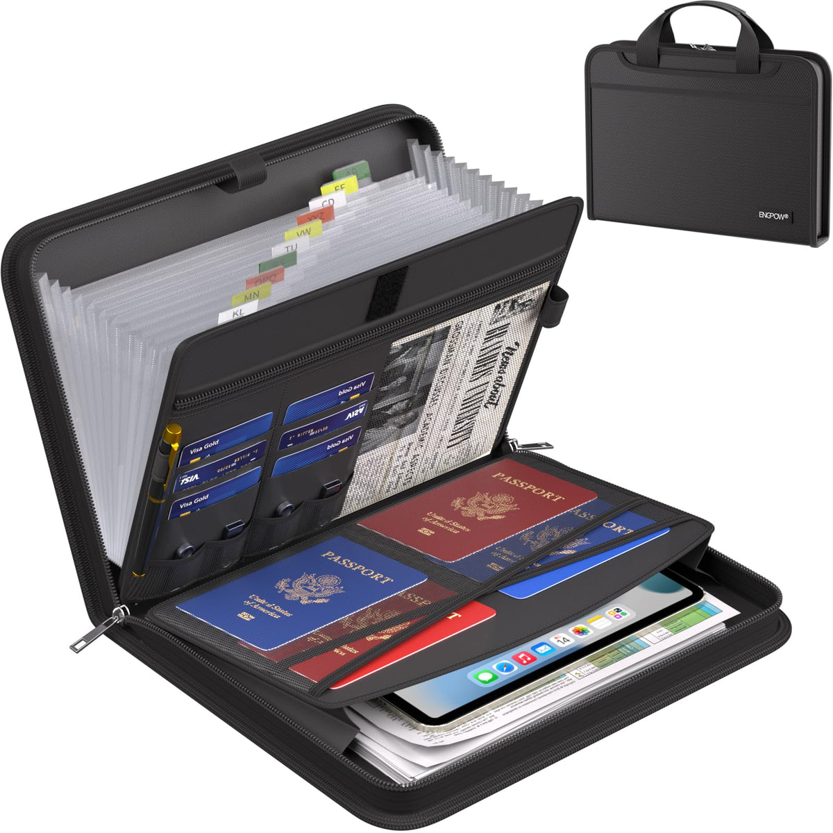 Fire-Resistant Accordion File Organizer