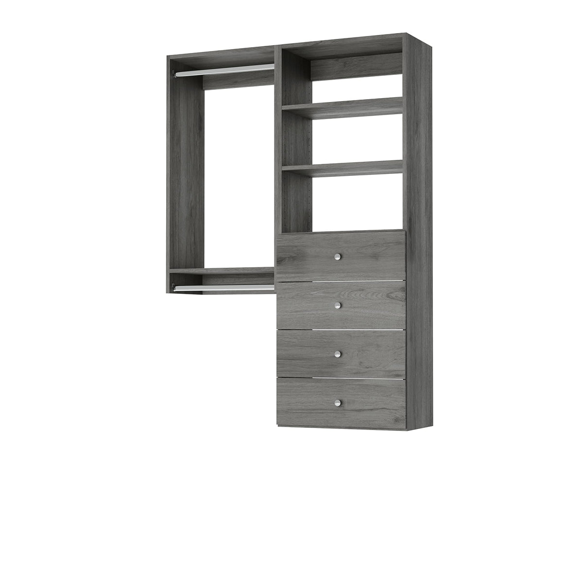 Adjustable Closet Organizer with Drawers