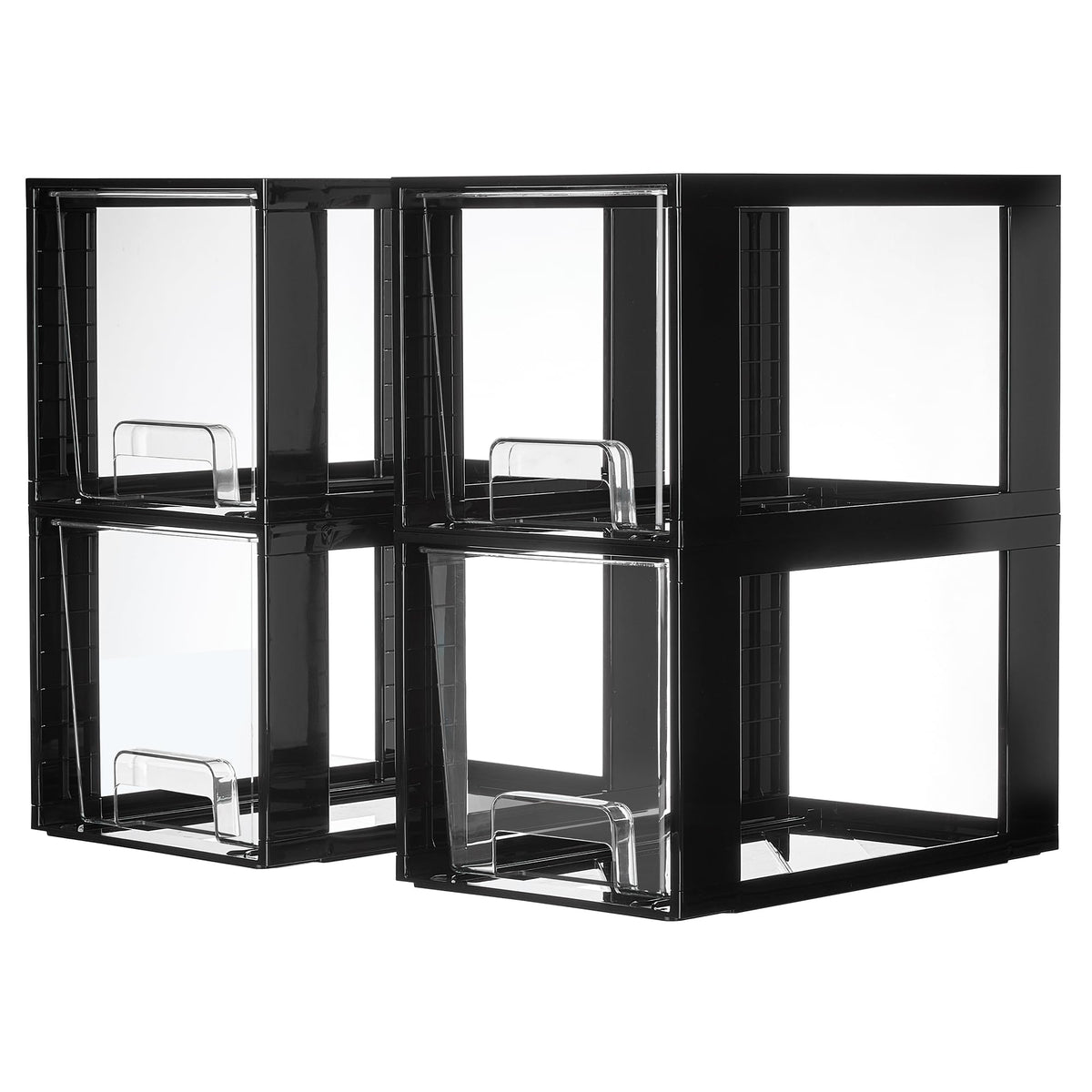 Vtopmart Large Clear Stackable Plastic Storage Drawers for Pantry，Closet