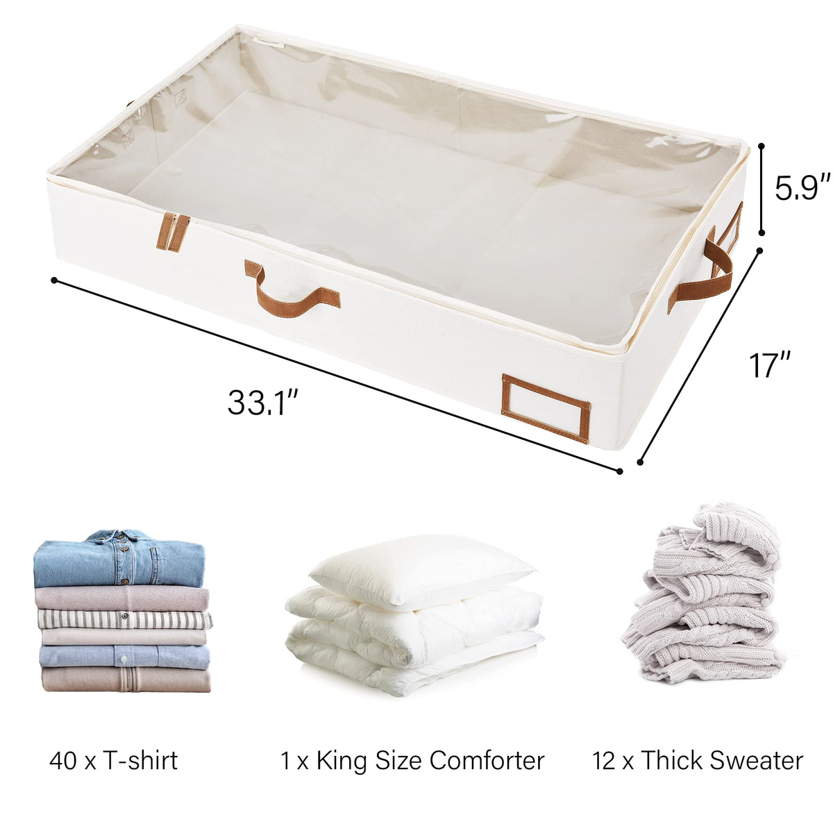 Foldable Fabric Underbed Storage Bins