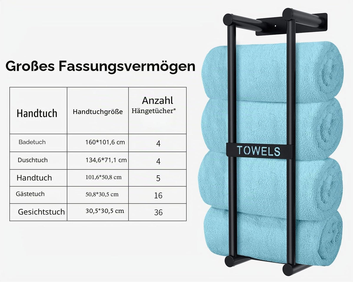 Wall-Mounted Rolled Towel Rack