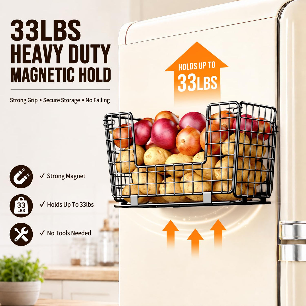 Magnetic Refrigerator Storage Basket