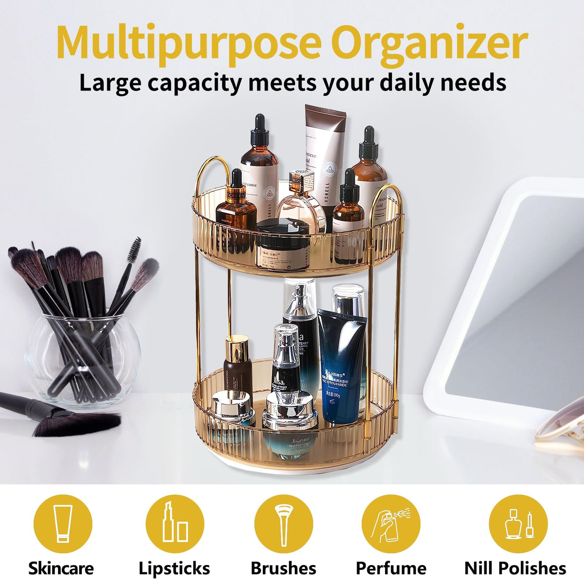 Rotating Makeup Organizer